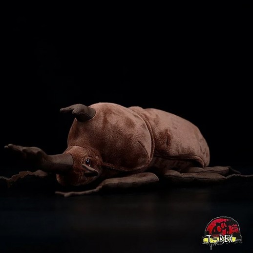 comprar pelúcia de animal exótico besouro rinoceronte marrom 25cm