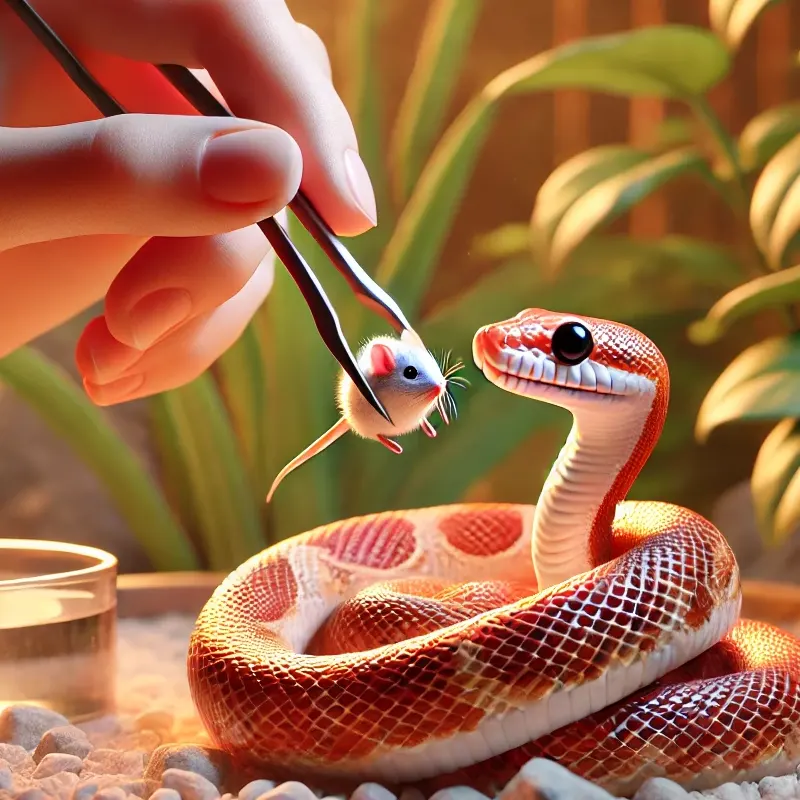 Comida de cobra é rato congelado